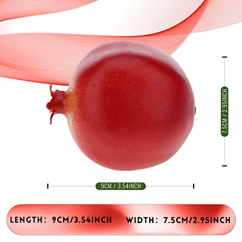 Meiwlong 6Pcs Fake Pomegranate Home Kitchen Decoration Lifelike Realistic Simulation Artificial Fruit Cabinet Harvest Indoor Festival Party Weddings Display Photography Props #TOP5