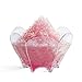 Tebery 100 Pack Mini Parfaits Dessert Cups with 100 Spoons, 2.5oz Clear Small Serving Bowl for Tasting Party Desserts Appetizers(Flower Shape)