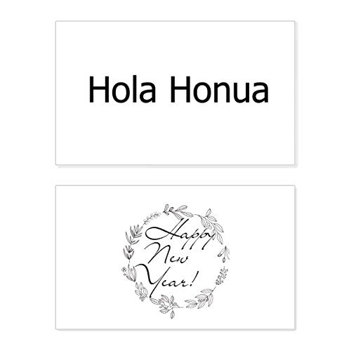 Tarjeta de felicitación Hello World de año nuevo hawaiano para transmitir bendiciones memorables