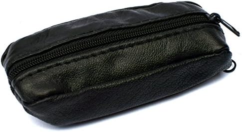 Small Soft Genuine Leather Coin Purse Key Wallet Case Pouch Holder Two Zips