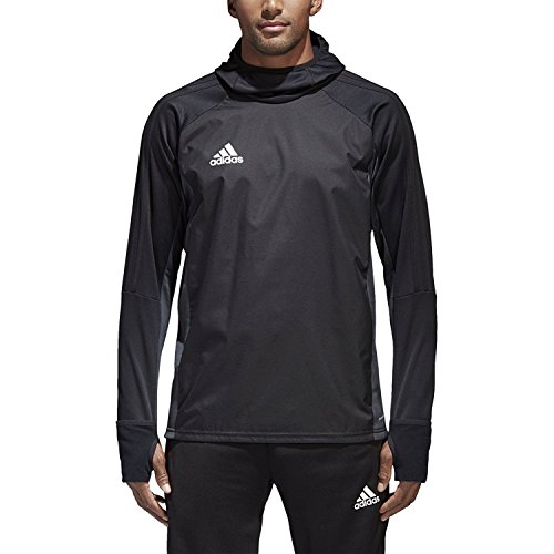 Adidas Tiro 17 Mens Soccer Warm Top M Black-Dark Grey-White