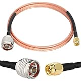 MOOKEERF Cable SMA macho a N macho de 6 pies RG316 SMA a N cable de 50 ohmios para router WiFi, etc