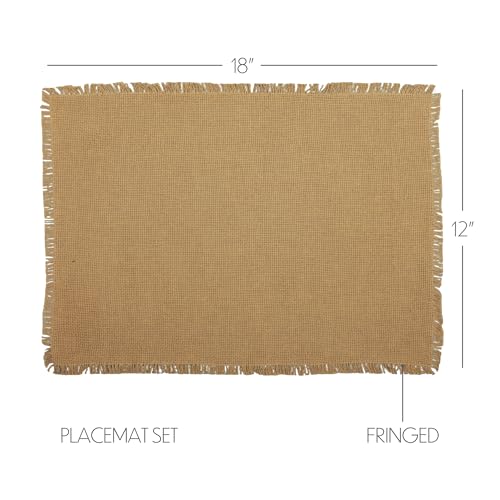 VHC-Brands-Burlap-Farmhouse-Placemat-Set-of-6-12×18-Natural-Tan VHC Brands Burlap Farmhouse Placemat Set of 6 12×18 Natural Tan