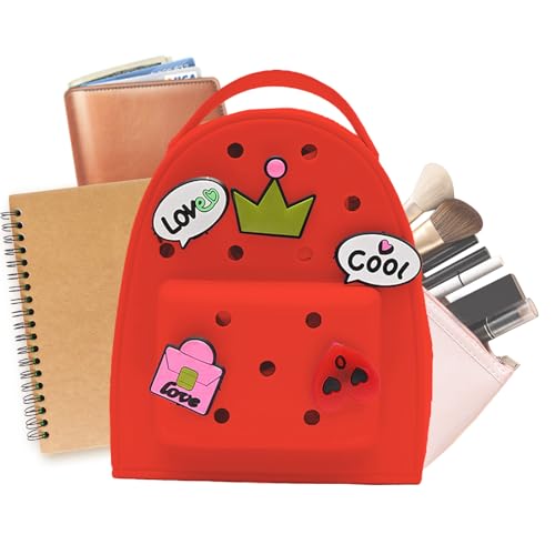 Sac à main en silicone étanche et léger avec breloque pour filles