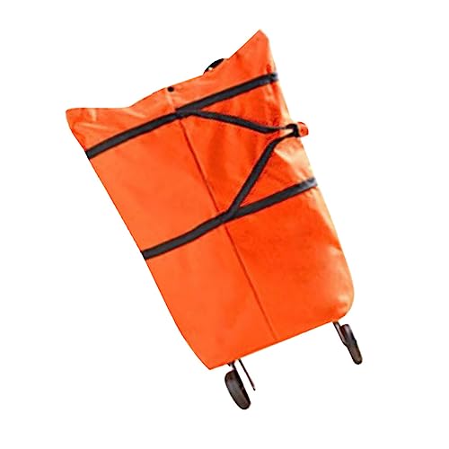 MUCKLILY Charriot de Courses Pliable avec Roulettes et Sac à Provisions Oxford Charriot à Légumes pour Shopping Facile