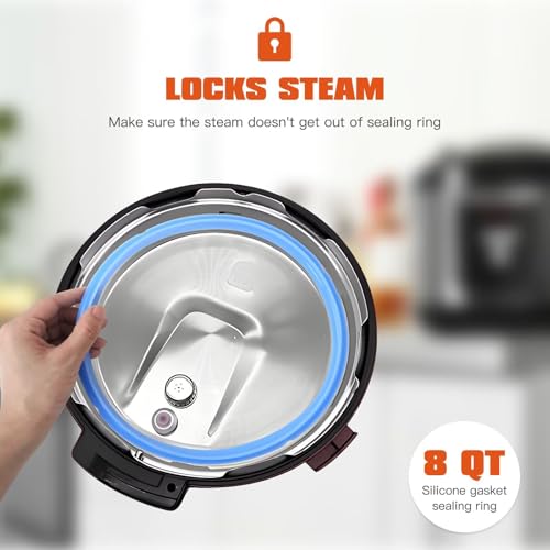 Anillos de Sellado Coloridos 3-Pack para Instant Pot 8QT miniatura 3