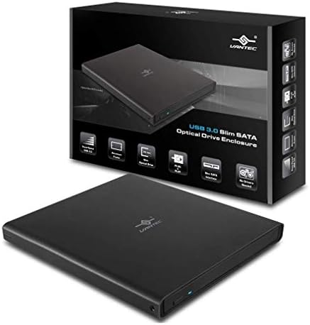 Vantec USB 3.0 Slim SATA Optical Drive Enclosure (NST-510S3-BK), 9.5 mm (Slim)