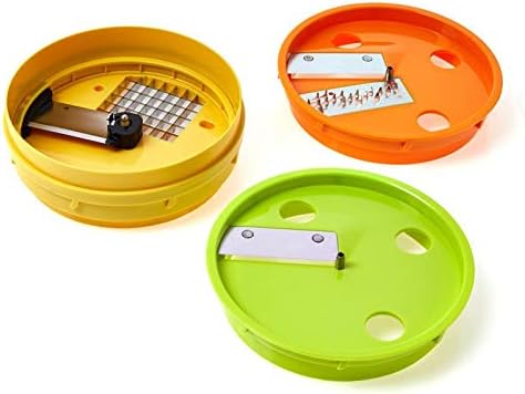 Three interchangeable blade sets for the mandoline slicer