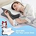 HBYGE Memory Foam Pillows, Ergonomic Pillow for Neck Pain Relief, Bed Pillow for Sleeping, Cervical Neck Pillow for Side, Back, Stomach Sleeper with Cool Pillowcase, Side Sleeper Pillows for Adults