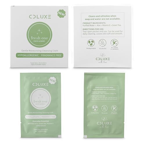 Fresh One (Body, Face, or Toilet) - Personal Cleansing | All Natural & Flushable, Sensitive Skin, Deodorizing, Hand Wipes, Moisturizing, Individually Wrapped on-the-go Singles (25)