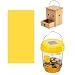 CAERLEEP 80 Sheets Yellow Sticky Traps with Twist Ties and Plastic Holders, for Capture Insects Like Gnats, Flies