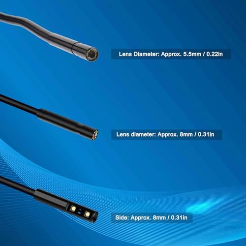 Endoscope, Industrial Endoscope with 2.4in HD Screen, Sewer Camera, Handheld ABS Housing Borescope Inspection Camera for Factory (6.6ft Cable)