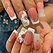 Handmade Press on Nails XXXL 10 Pieces of Three-Dimensional Design Acrylic Large Man-Made Diamond Jewelry Design Female Nail Set For Women Girls