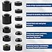 RiAiCiING Polyurethane Body Cab Mount Bushings Set Kit for 1980-1998 Ford F150 F250 F350 2WD 4WD Body Cab Mounts 4.4123G (Black) - Crew Cab ONLY