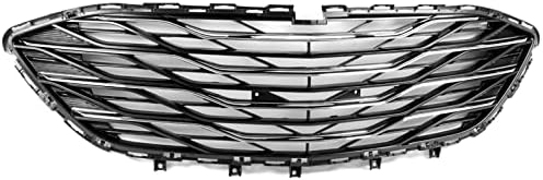 Mesh Front Bumper Lower Grille Grill Insert Black w/Chrome Trim Compatible with 2019-2020 Chevy Malibu
