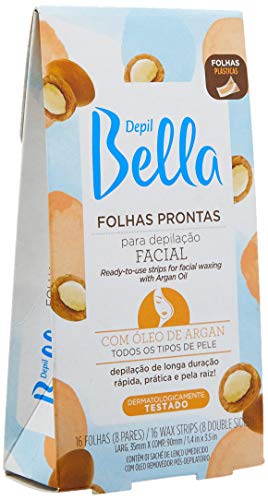 Folha Pronta para Depilação Facial Argan 16 Fls, Depil Bella