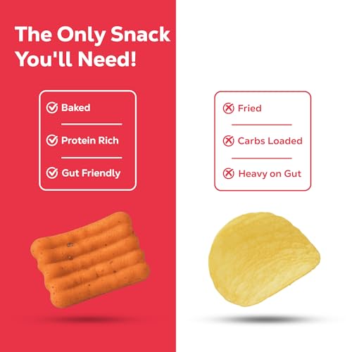 Image of Eat Anytime - Multigrain Protein Chips, Tangy Tomato | 40 g protein per pack | Baked, Not Fried | No Palm Oil | High Protein, Low Calories (under 160) | 150 g