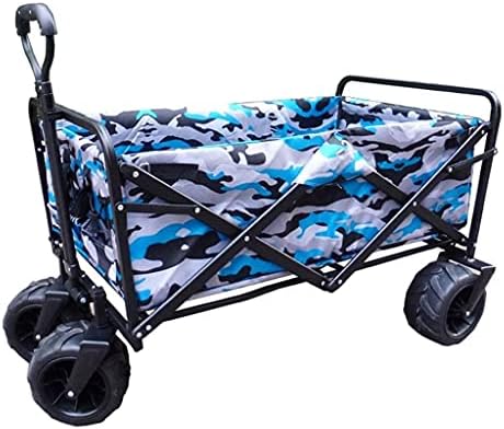 4-Wheel Beach Wagon Folding Wagon Garden Cart Garden Trolley Heavy Duty Foldable Pull Wagon Hand Cart Folding Cart Wagon Truck Wheelbarrow