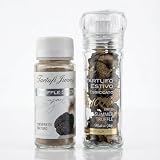 Set Gourmet - Polvere al Tartufo 45g + Petali di Tartufo Estivo Essiccato a Fette | Condimenti Premium al Tartufo per Pasta, Risotti, Carne, Uova e Antipasti - Made in Italy
