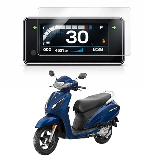 Image of VIYAN Digital Meter Screen Protector Compatible With Honda Activa 125 DLX (2025) | Tempered Glass | HD Clear | Scratch Resistant | Easy Install | 9H Hardness | Bubble Free | [ Pack Of 1]