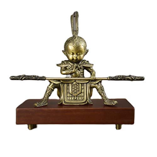 Statue Singe en Laiton : Artisanat d'Art et Décoration Feng Shui Luxe