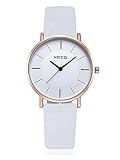 Kezzi Women's Watch k738 Casual Fashion Dress Quartz Wrist Watches White Leather Strap