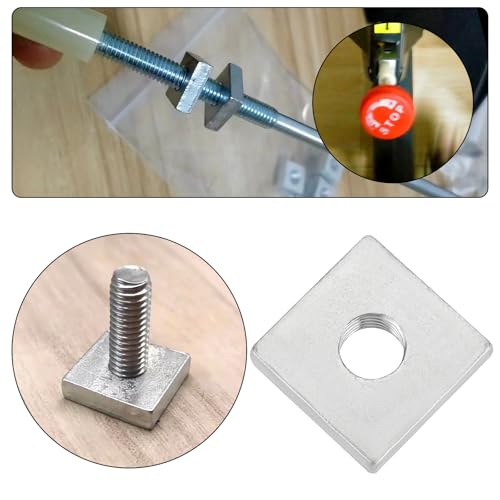 VGOL 20 Stück M8 Vierkantmuttern aus verzinktem Stahl, T-Nutenmutter, 20 x 20 x 6 mm, geeignet für Möbel, Ausrüstung, Bau, Elektrogeräte, Industriemaschinen