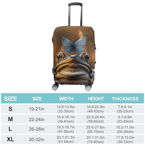 Travel Luggage Cover Elastic Suitcase Protector Anti-Scratch Washable Frogs And Butterflies Luggage Sleeve Tsa Approved Carry on Covers Baggage Cover Fits 18-32 Inch Luggages2