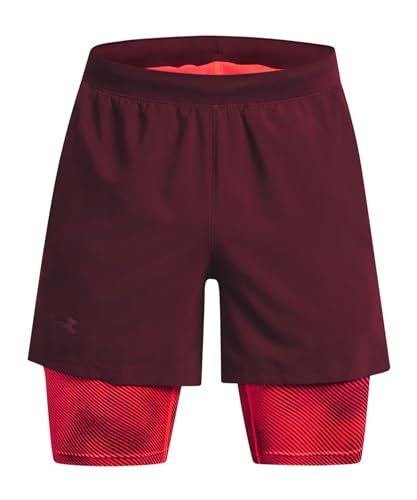 Pantalon Under Armour respirant et extensible en taille L coloris bordeaux