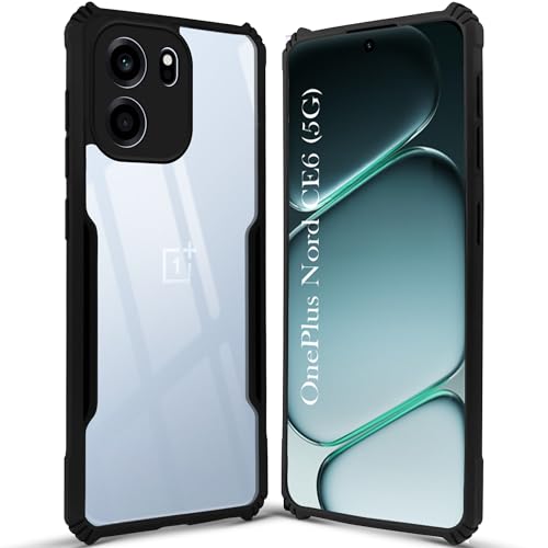 Image of Jkobi Hybrid Back Cover Case for Oneplus Nord CE 6 (Shockproof with Polycarbonate Clear Panel | Professional Black)