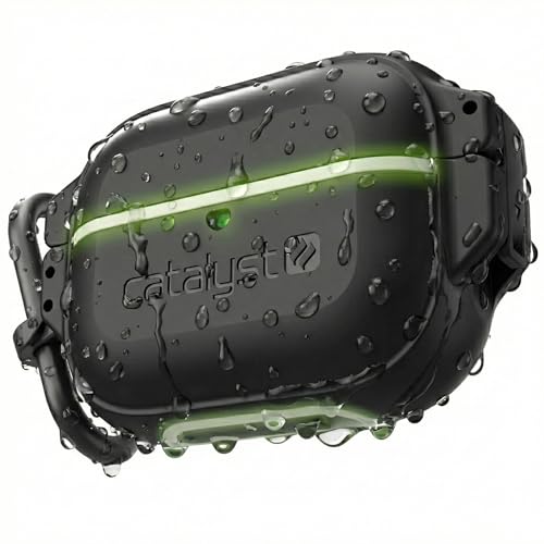 Catalyst for AirPods Pro 2nd/1st Gen Case with Secured Latch & Carabiner IP68 Waterproof 330Ft and Military-Grade Drop Proof Total Protection Case for AirPods Pro Supports Wireless Charging