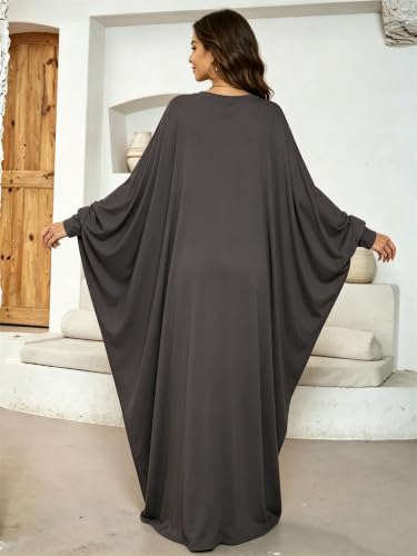 Image of Boedaty Women Soft Muslim Prayer Dress Abaya Islamic Ramadan Full of Elasticity Garment Dubai Robe