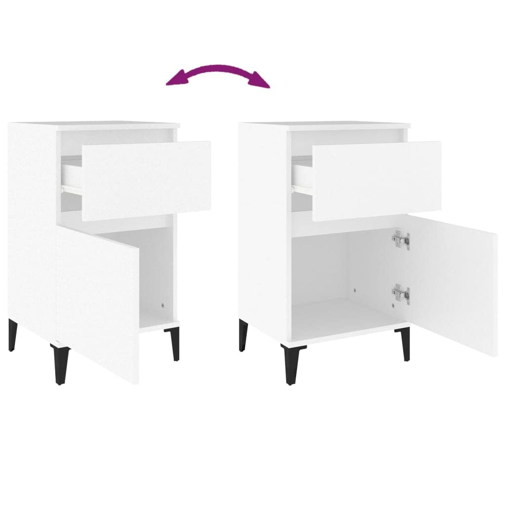 Zeitloser Nachttisch aus Holzwerkstoff mit Stauraum und Wandhalterung – Elegantes Design für Schlafzimmer und Wohnraum, Feuchtigkeitsbeständig & Stabile Aufbewahrung
