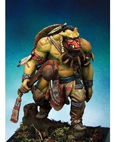 Kit de resina 1/24 Ork Irokez con escudo sin pintar miniatura 1