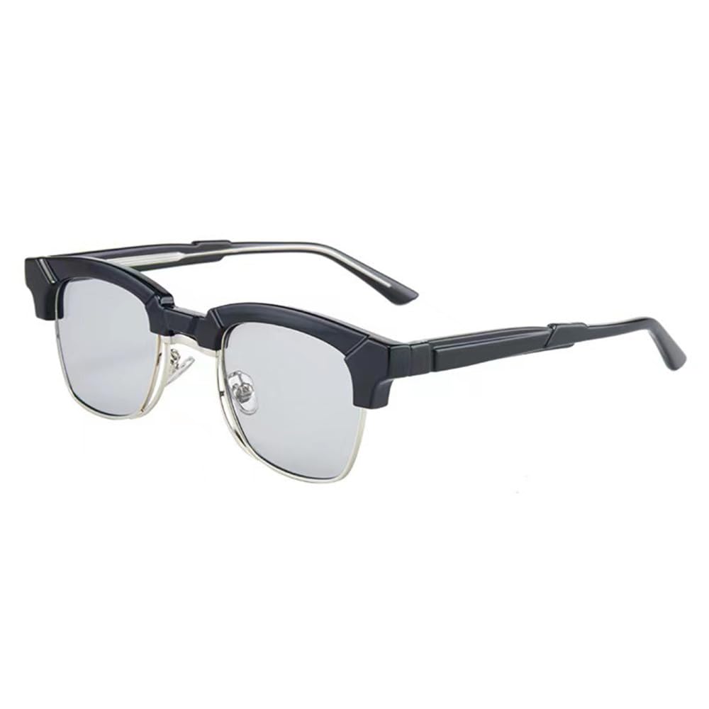 Damskie okulary przeciwsłoneczne Retro przezroczyste soczewki półmetalowe męskie ramki okularów
