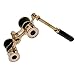 HQRP Opera Glasses s w/Crystal Clear Optic (CCO) 3 x 25 with Built-in Foldable Handle and Red Reading Light (Black with Gold)