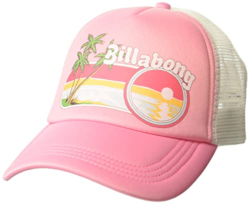 Billabong Women's Across Waves Adjustable Trucker Hat, Pink Wink