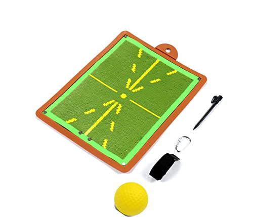 Premium Golf Mat For Swing Detection | Advanced Golf Training & Hitting Aid For Indoor/Outdoor Use | Path Feedback & Batting Practice | Golf Impact Mat For Enhanced Skills #TOP8