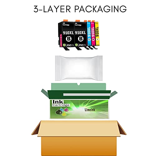 Limeink Remanufactured Ink Cartridges Replacement For Hp 910 Ink Cartridges For Hp Printers For Hp 910Xl Ink Cartridges Combo Pack 910 Xl Ink Cartridges For Hp Officejet Pro 8025 Black And Color (5Pk) #TOP5