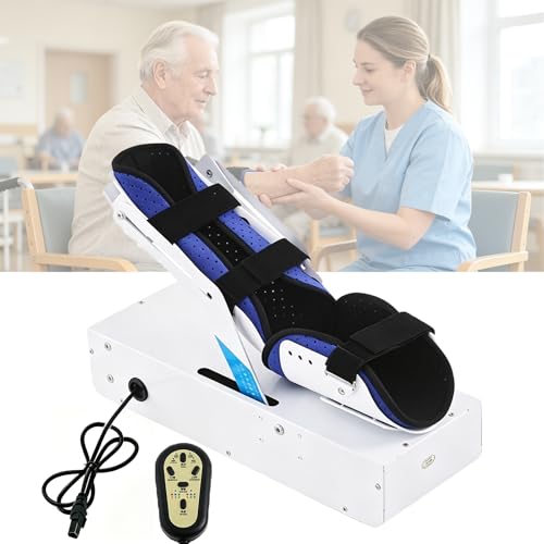 High-Precision Electric Elbow Rehabilitation Device, Remote Controlled Electric Arm Rehabilitation Device Provides Two Modes Adjustable Sliding Rail -5° to 145° Degrees for Limited Mobility