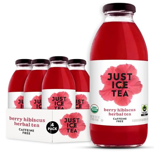 Organic Iced Tea, 16 Fl Oz Glass Bottles (pack Of 4) (berry 