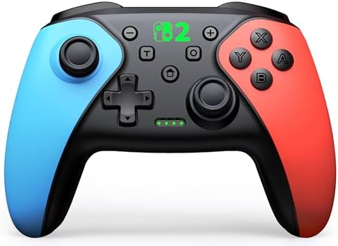 HELLCOOL Switch Controller, Kabellos Pro Controller für Nintendo Switch 2/1/Lite/OLED Konsole, Macro/Turbo/Aufwachfunktion, Präzise Steuerung, Dual Motors Vibration, 15 Std Spielda