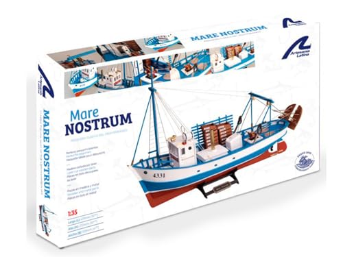 Miniatura 10 de Artesanía Latina - Maqueta De Barco En Madera - Barco De Pesca, Mare Nostrum - Modelo 20100-N, Escala 1:35 - Maquetas Para Montar - Nivel Medio