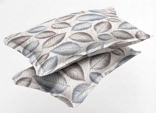 Image of IVAZA 240 TC Soft Ezyption Cotton Floral Print King Size Bedsheet - with 2 Pillow Covers, Hypoallergenic, Brethable, (Size- 90 x 90 Inch) Charcoal Grey