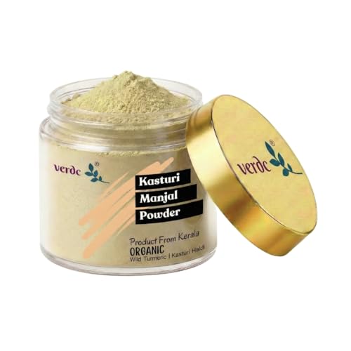 Image of Organic Kasturi Manjal (White) 100% Natural Face Pack Powder For Glowing Skin & De-Tanning - 50 gm