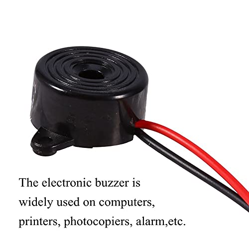 Dc 3-24V Buzzer, 12V Piezo Electronic Alarm Buzzer Continuous Sound Beep, Cable Length 100Mm #TOP3