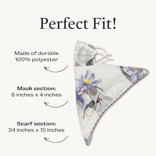 Scarf Mask – Adjustable Fashion Mask Neck Gaiter – Made of Polyester, Balaclava Mask for Women – Bandana3