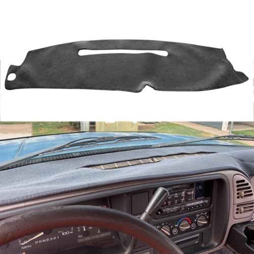 Dashboard Dash Cover Compatible with 1997-2000 Chevy Chevrolet Silverado/GMC Sierra C1500 C2500 C3500 K1500 K2500 K3500 1997-1999 GMC Yukon/Chevy Tahoe 1999-2000 Cadillac Escalade Dash Mat (Gray)
