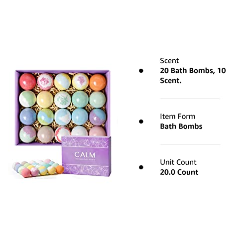 Calmnfiz MPNCN0001-P20 20Pcs Bath Bombs For Women Presents Set Natural Wonderful Fizz Effect Bath Bomb thumb #7