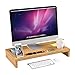 Produktbild HOMFA Bambus Bildschirmständer mit stauraum Monitorständer Bildschirmerhöhung Schreibtischaufsatz Organizer als Schreibtisch Organizer 60x30x8.5cm